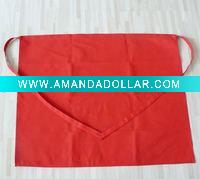 red printing apron