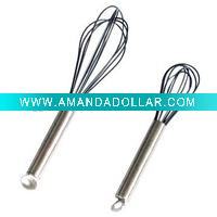 stainless steel / silicone egg beater
