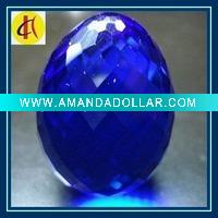 Wholesale Blue Egg Checker Board Cut Synthetic Crystal Loose Gems