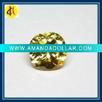 Wholesale Yellow Cushion Checker Board Cut CZ Loose Gems