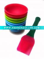 Wholesale silicone cake pan and brush