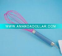 Wholesale silicone egg beater , egg whisk with color S/S handle