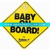 Wholesale Baby on board sign ,die cut sign ,die cut sheet ,plastic hang tag