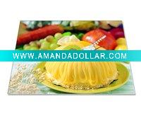 Wholesale cake pattern tempered glass cutting board