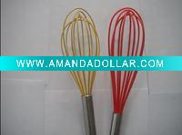 Wholesale red and yellow silicone egg beater