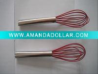 Wholesale lovely two red silicone egg beater