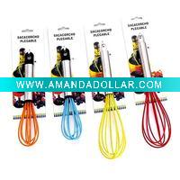 Wholesale silicone whisk with steel handle
