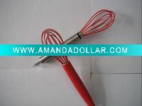 Wholesale two red mini silicone egg beater