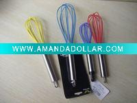 Wholesale Stainless Steel handle silicone egg whisk/beater China
