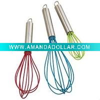 Wholesale Stainless Steel handle silicone egg whisk/beater China
