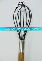 Wholesale delicate black silicone egg whisk