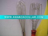 Wholesale 10'' and unevenness metal egg whisk