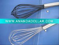 metal and silicone egg whisk