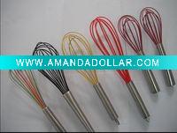 six style manual silicone egg whisk