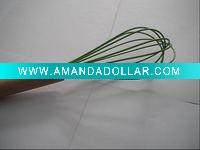 Wholesale bamboohandle manual silicone egg whisk