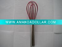 red silicone head whisk