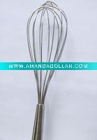 six line round ball stainless steel whisk