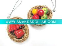 Mini Artificial Fruit basket Phone holder