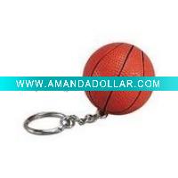 Wholesale basketball PU keychain,ball shape keychain,fruit shape keychain
