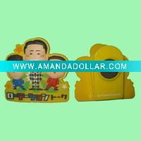 3D plastic fruit shaped paper clip with magnet
