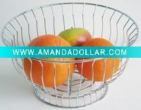 Wholesale round metal basket for fruit