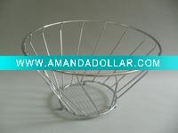 Wholesale Chrome wire fruit basket