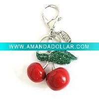 Wholesale fashion key chain with fruit charm design