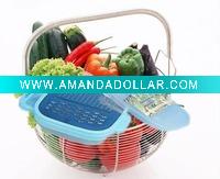 Wholesale multi-functional vegetable plastic and stainless steel grater SM9009