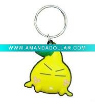 Wholesale fruit pvc key chain