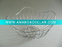 Chrome wire fruit basket