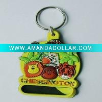 Wholesale fruit shape pvc key ring