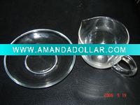 Wholesale Glass bowl and glass tray,Glass plate with glass cup