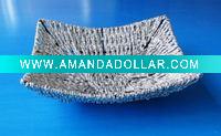 Square Plastic Woven Fruit Basket