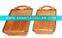 Square Rattan Woven Fruit Basket