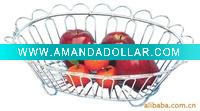 Wholesale Artistic steel wire household storage multi-function fruit basket(chrome plated)
