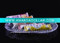 Wholesale Crystal glass Breakfast plate,cookie and cake dinner plate
