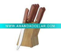 Kitchen Knife Set with Wooden Block