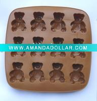Wholesale TPR bear shape ice cube tray