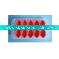 (lip shaped)Plastic Ice Cube Tray
