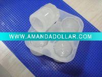 Popular four round shape silicone ice cube tray