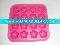 Wholesale Flower silicone ice cube tray