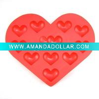 Wholesale Heart silicone ice cube tray