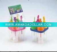 Wholesale plastic ice moud(4 pcs ice mould with fruit shape)