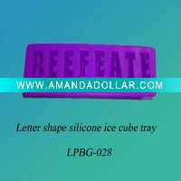Letter shape silicone ice cube tray