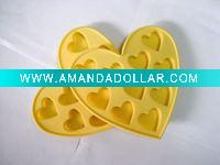 Wholesale Popular heart shape silicone ice cube tray