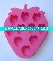 Wholesale TPR strawberry ice cubes tray promotion gift