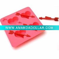 Wholesale heart shape silicone ice cube