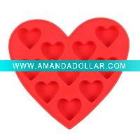 Hearted Shape Silicone Ice Cube Tray