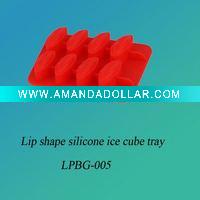 Wholesale Lip shape silicone ice cube tray