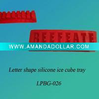 Letter shape silicone ice cube tray